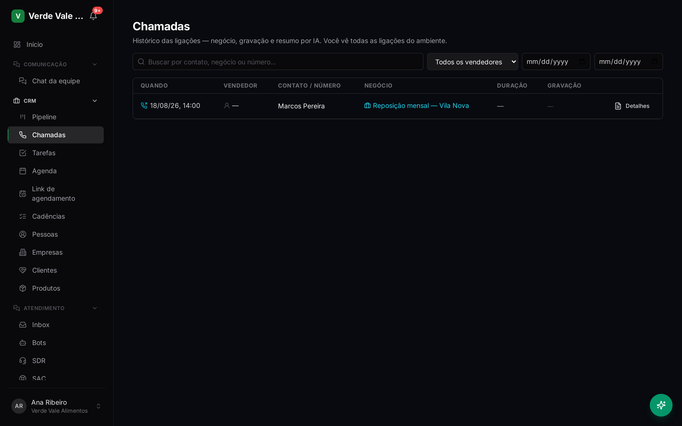 Telefonia (VoIP) no CRM
